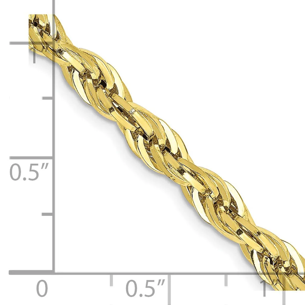 10k 4.75mm Semi-Solid Rope Chain