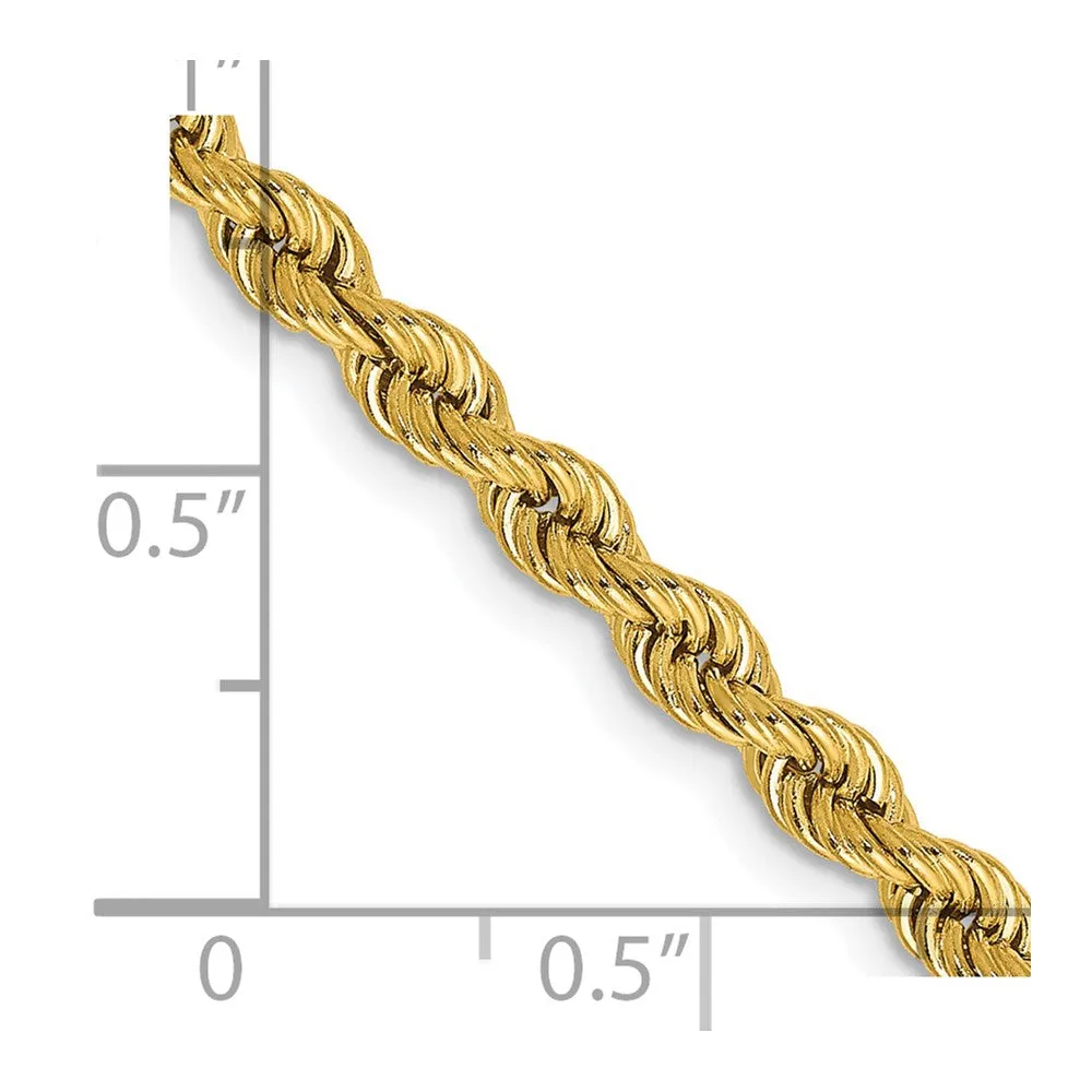 14k 3.65mm Regular Rope Chain