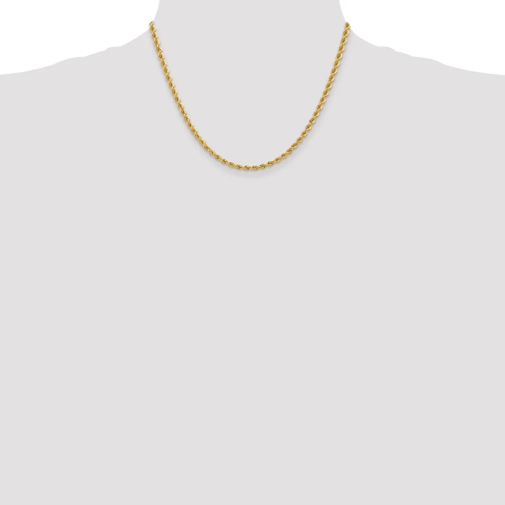 14k 3.65mm Regular Rope Chain