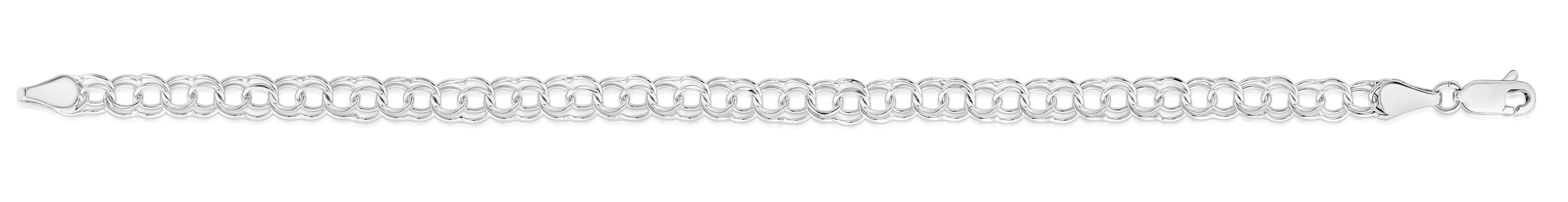 14K Gold Small Double Link Charm Bracelet
