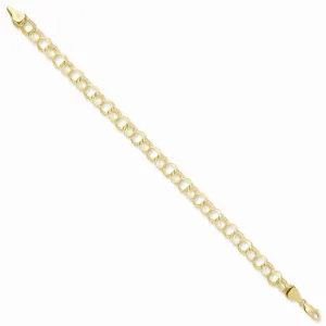 14k Gold Triple Link Charm Bracelet