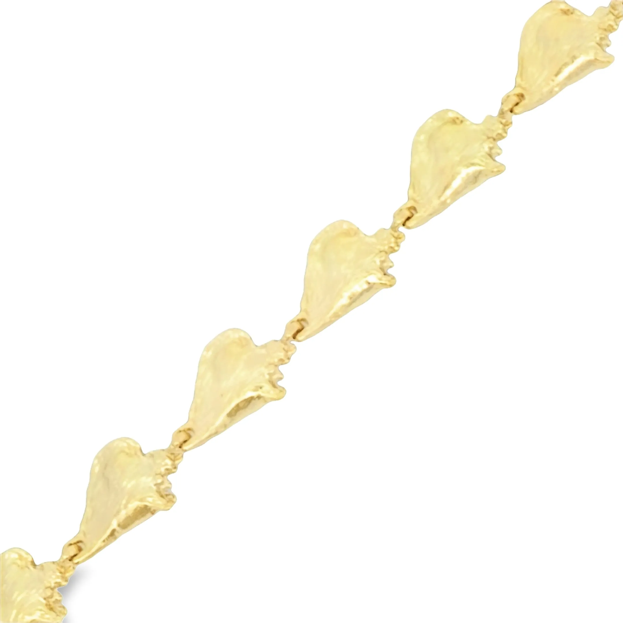 14k Yellow Gold Conch Bracelet 7 1/2"
