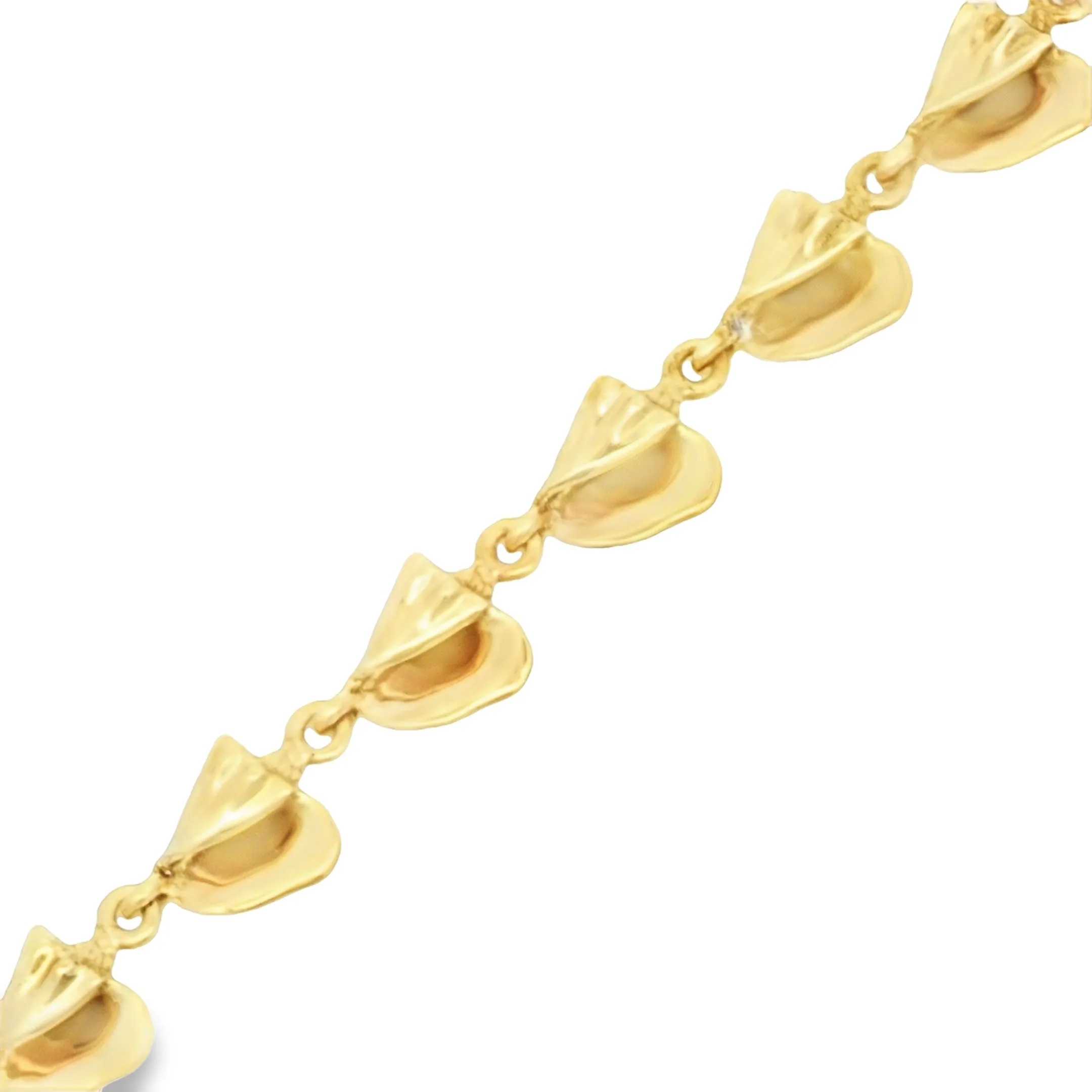 14k Yellow Gold Conch Bracelet 7 1/4"