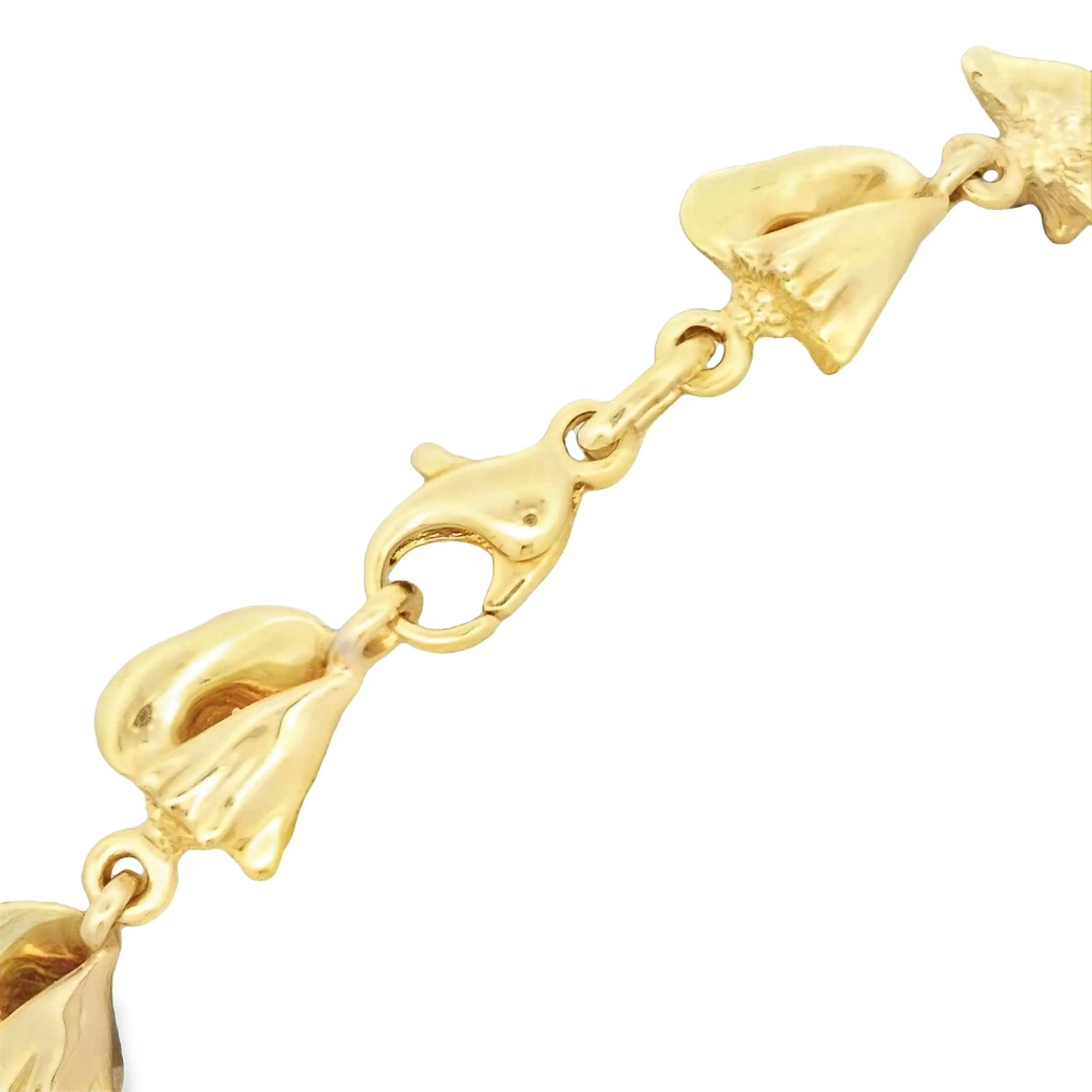 14k Yellow Gold Conch Bracelet 7 1/4"