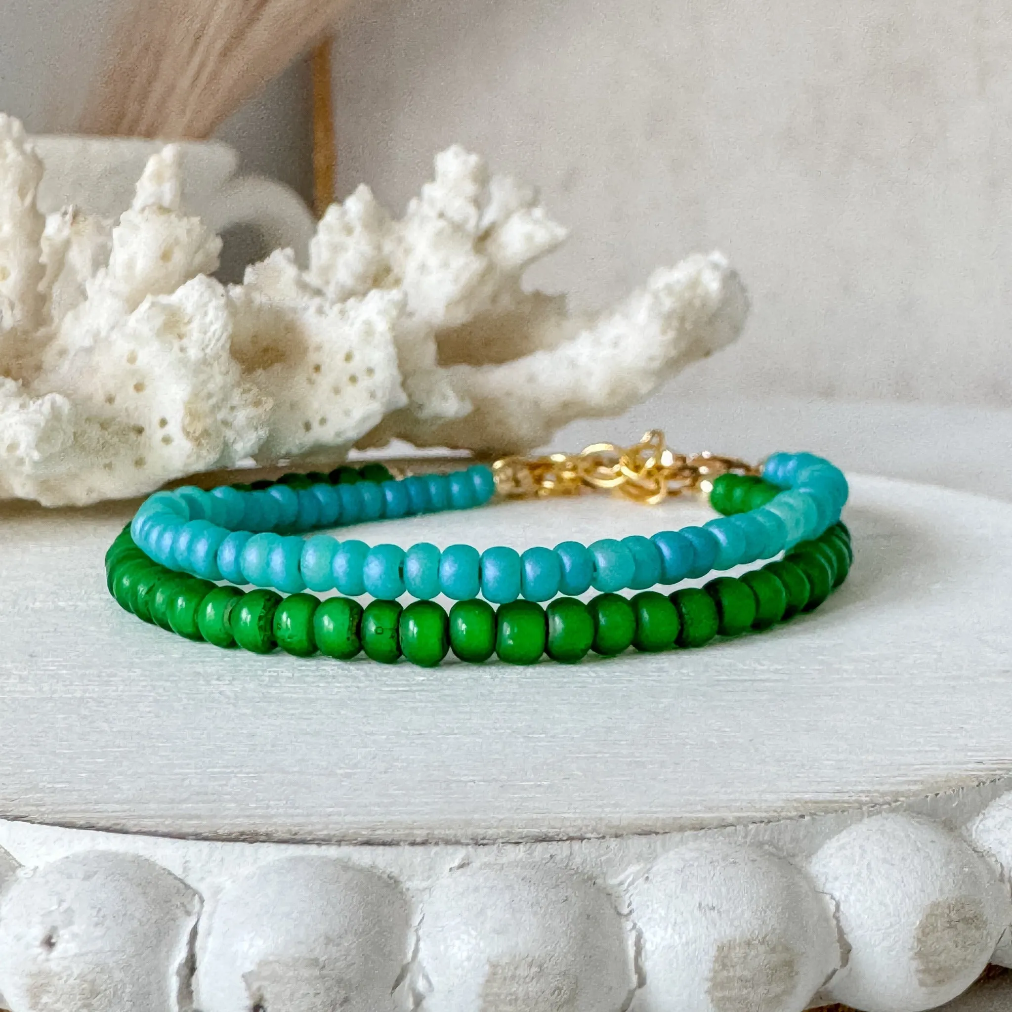 1990’s Party Color Collection Bead Bracelet Stacking Set - Set of 3 or Each