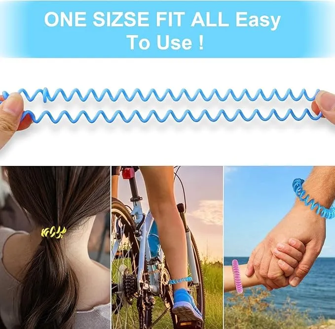 24 Pack Mosquito Bracelets, Mosquito Bracelets Outdoor for Adults and Kids, Individually Wrapped DEET-Free Waterproof Bands