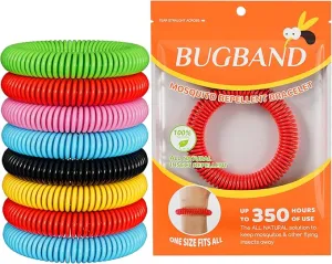 24 Pack Mosquito Bracelets, Mosquito Bracelets Outdoor for Adults and Kids, Individually Wrapped DEET-Free Waterproof Bands