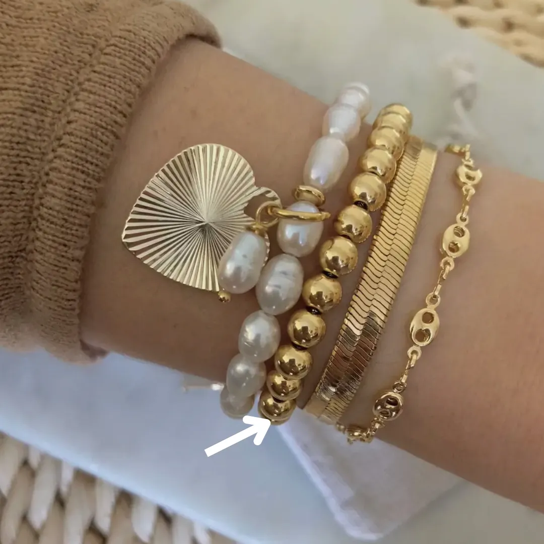 24k Gold Filled Beaded Adjustable Bracelet