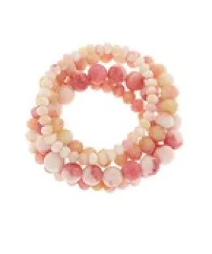 4 ROW Facted & Ball Bracelet
