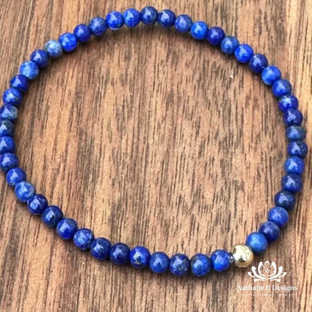 4MM Lapis Lazuli Bracelet