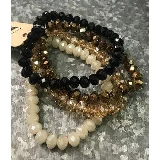 4PC CRYSTAL BRACELET SET #SB-0910M3