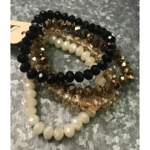 4PC CRYSTAL BRACELET SET #SB-0910M3