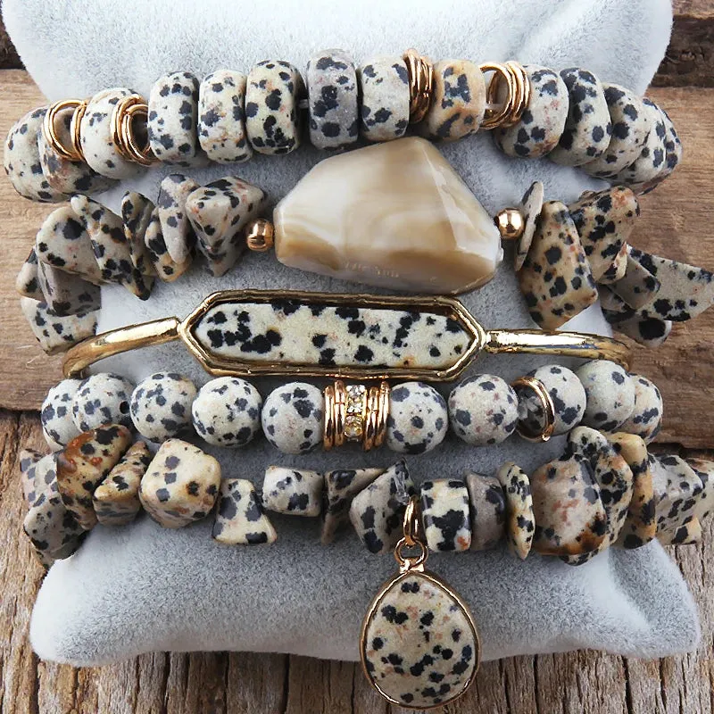 5pc Stack Bracelets Set - multiple colors available