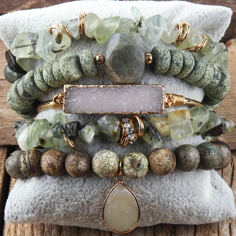 5pc Stack Bracelets Set - multiple colors available