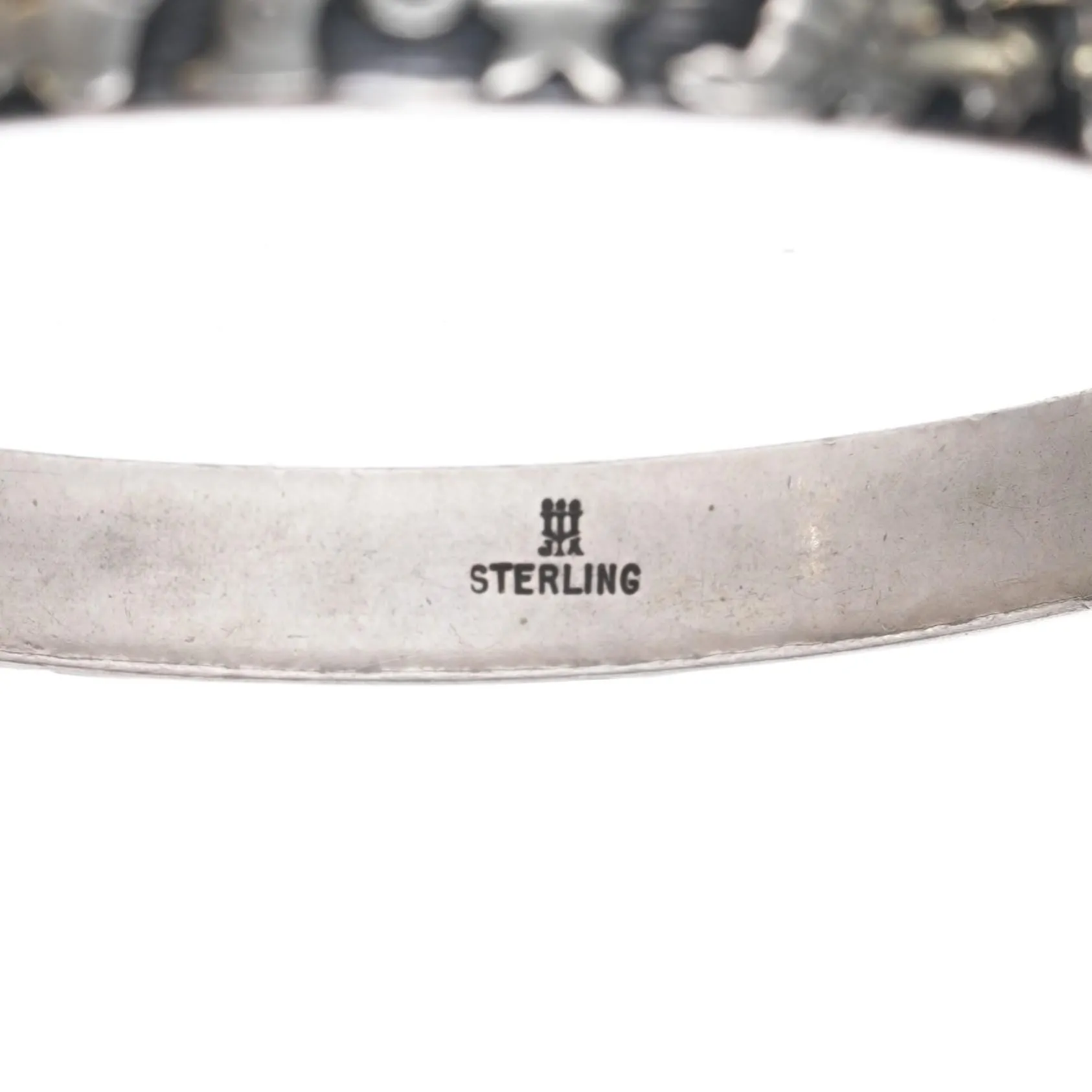 7.625" Retired James Avery Sterling Texas Boots Cowboy wild horse bangle bracelet