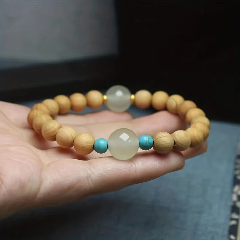 8mm Wooden Round Beads Bracelet