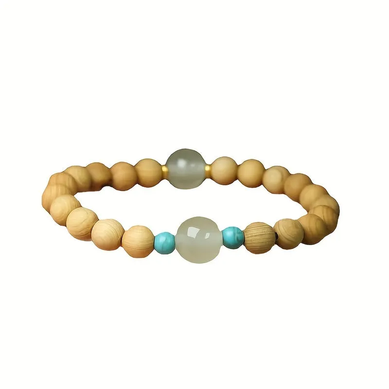 8mm Wooden Round Beads Bracelet