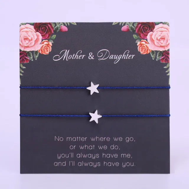 A Set-Pinky Promise Compass Bracelets Best Friends Mother Daughters Women Jewelry Christmas Gift Drop Shipping