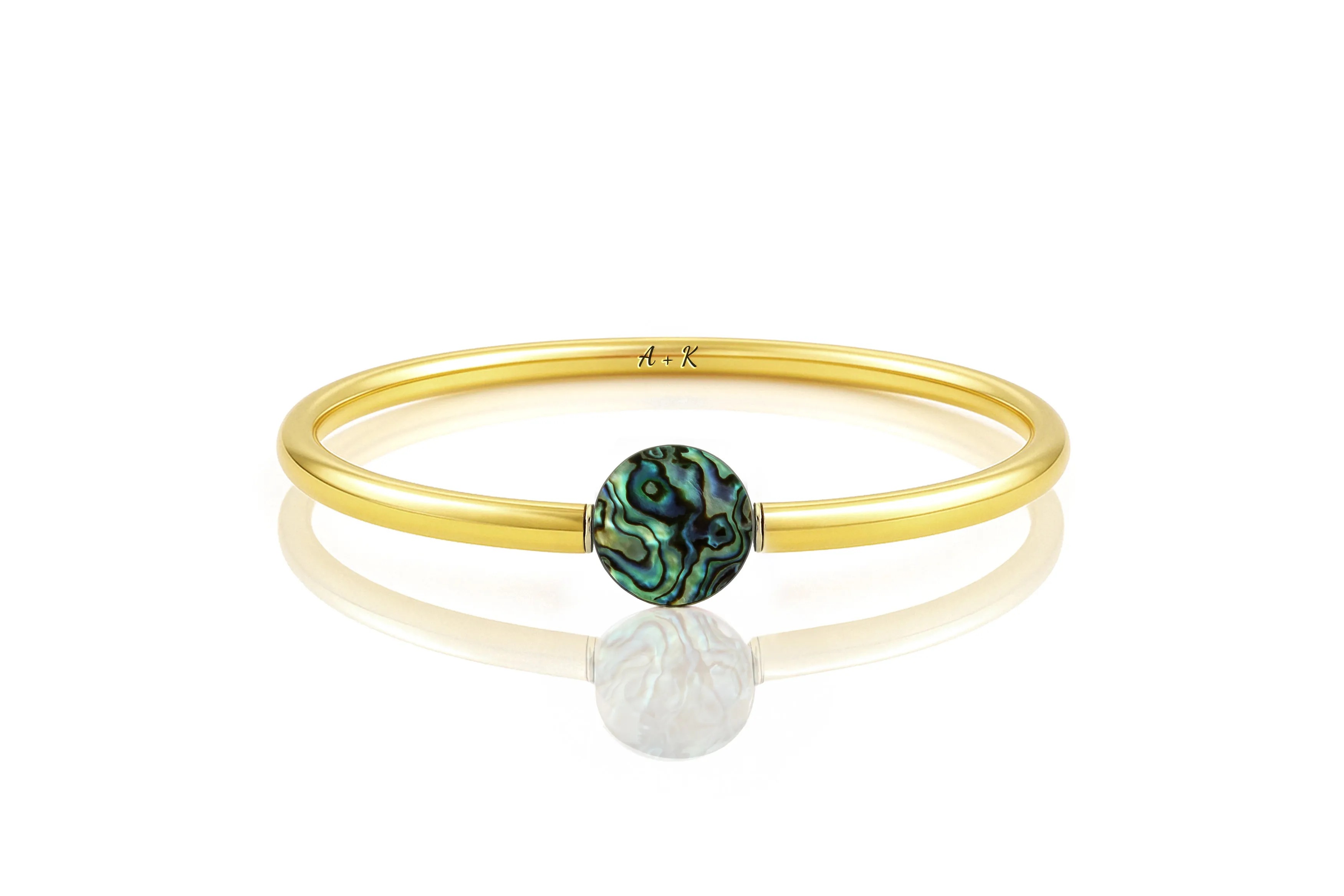 Abalone Shell Bangle Bracelet