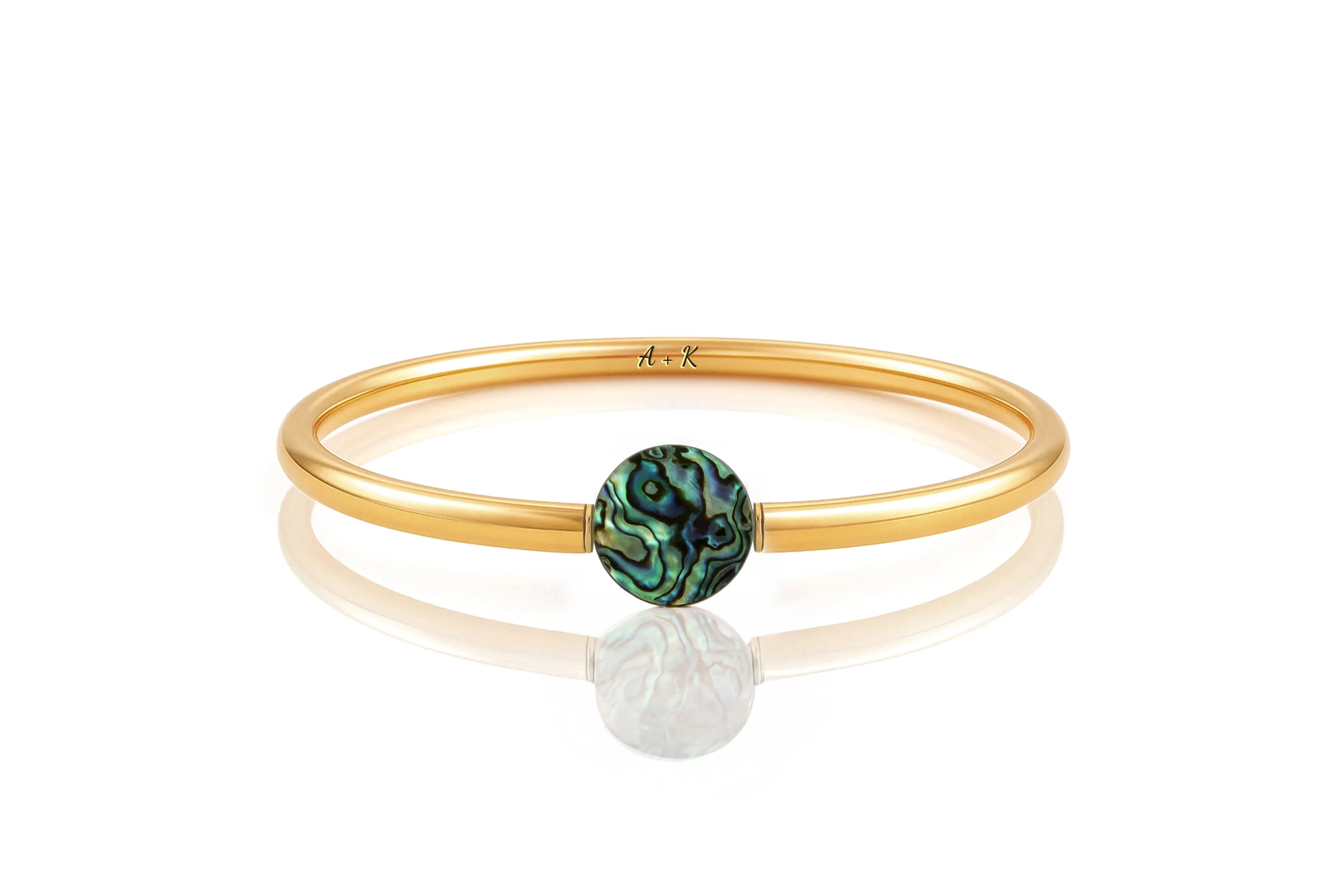Abalone Shell Bangle Bracelet
