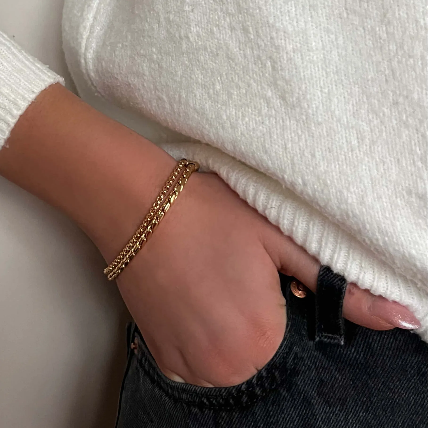 Absolute Gold Double Rope Chain Bracelet