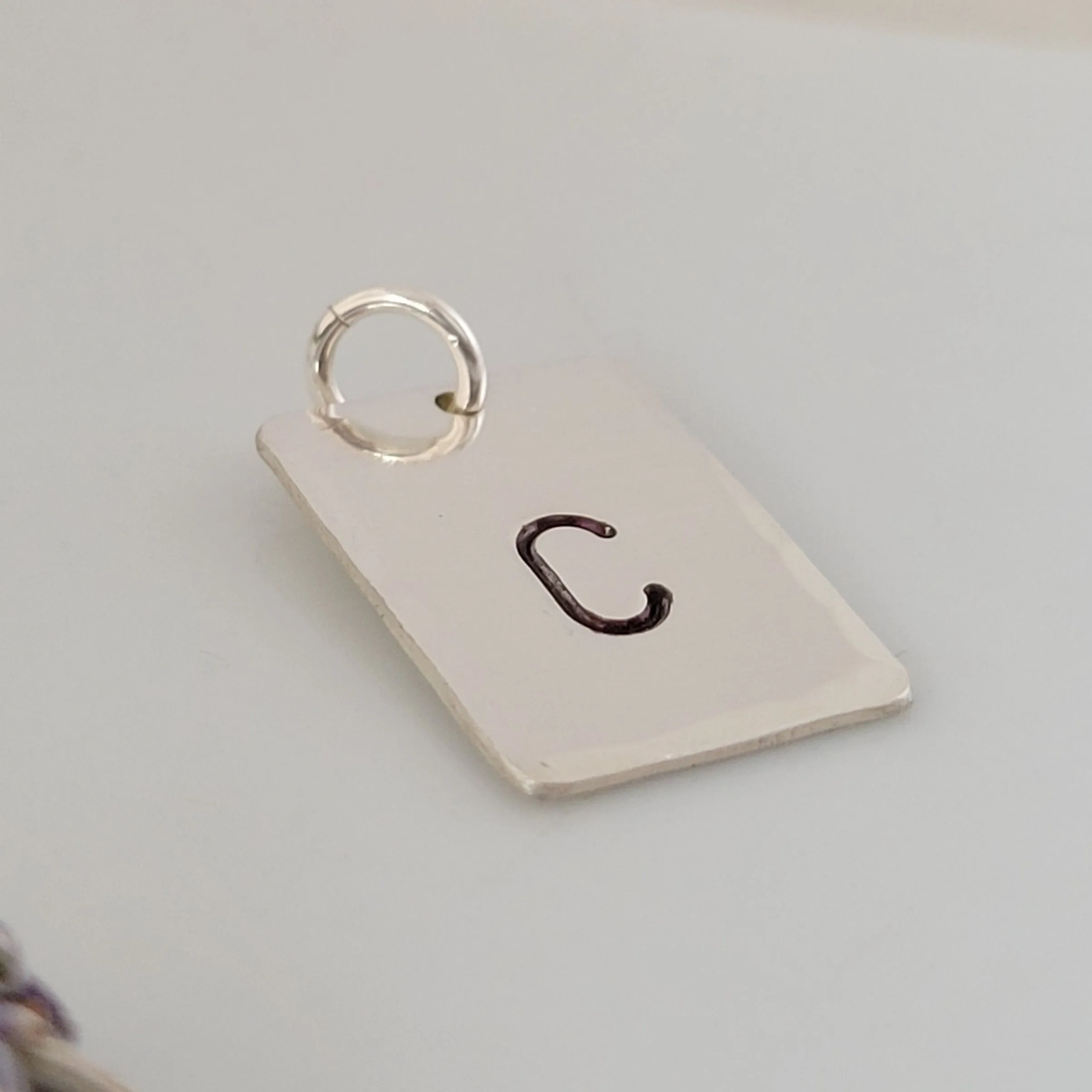 Add On Charm Only - Square or Rectangle - Sterling, Gold or Rose Gold