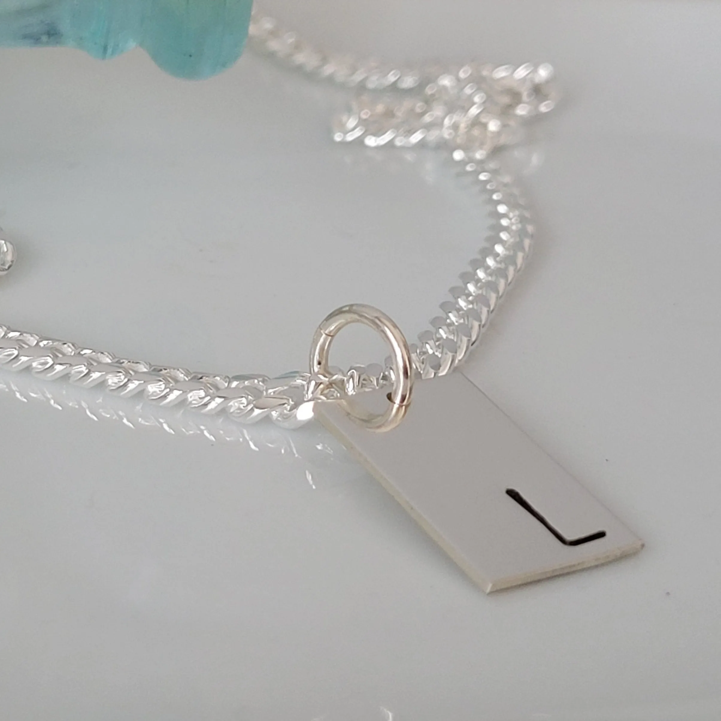 Add On Charm Only - Square or Rectangle - Sterling, Gold or Rose Gold