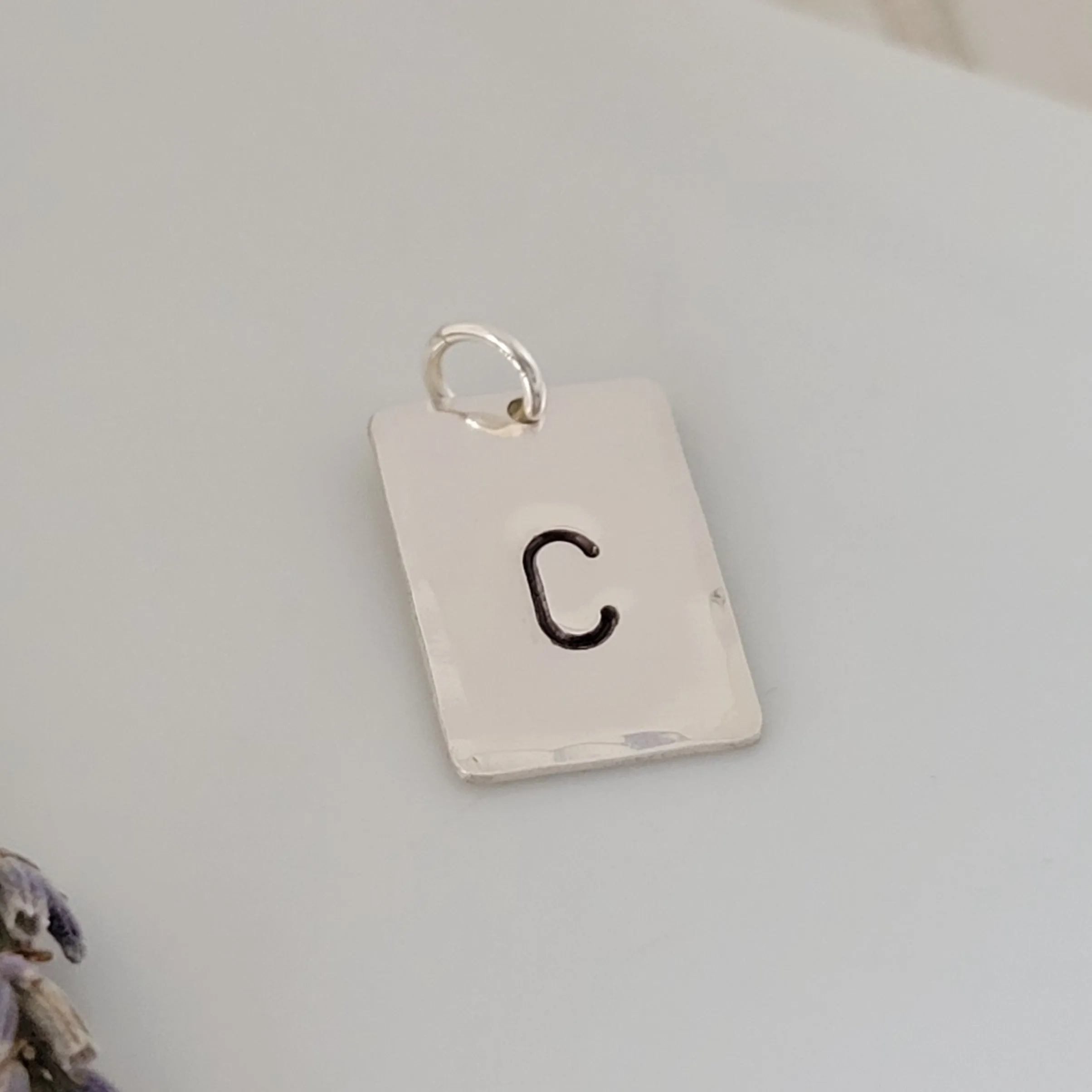 Add On Charm Only - Square or Rectangle - Sterling, Gold or Rose Gold