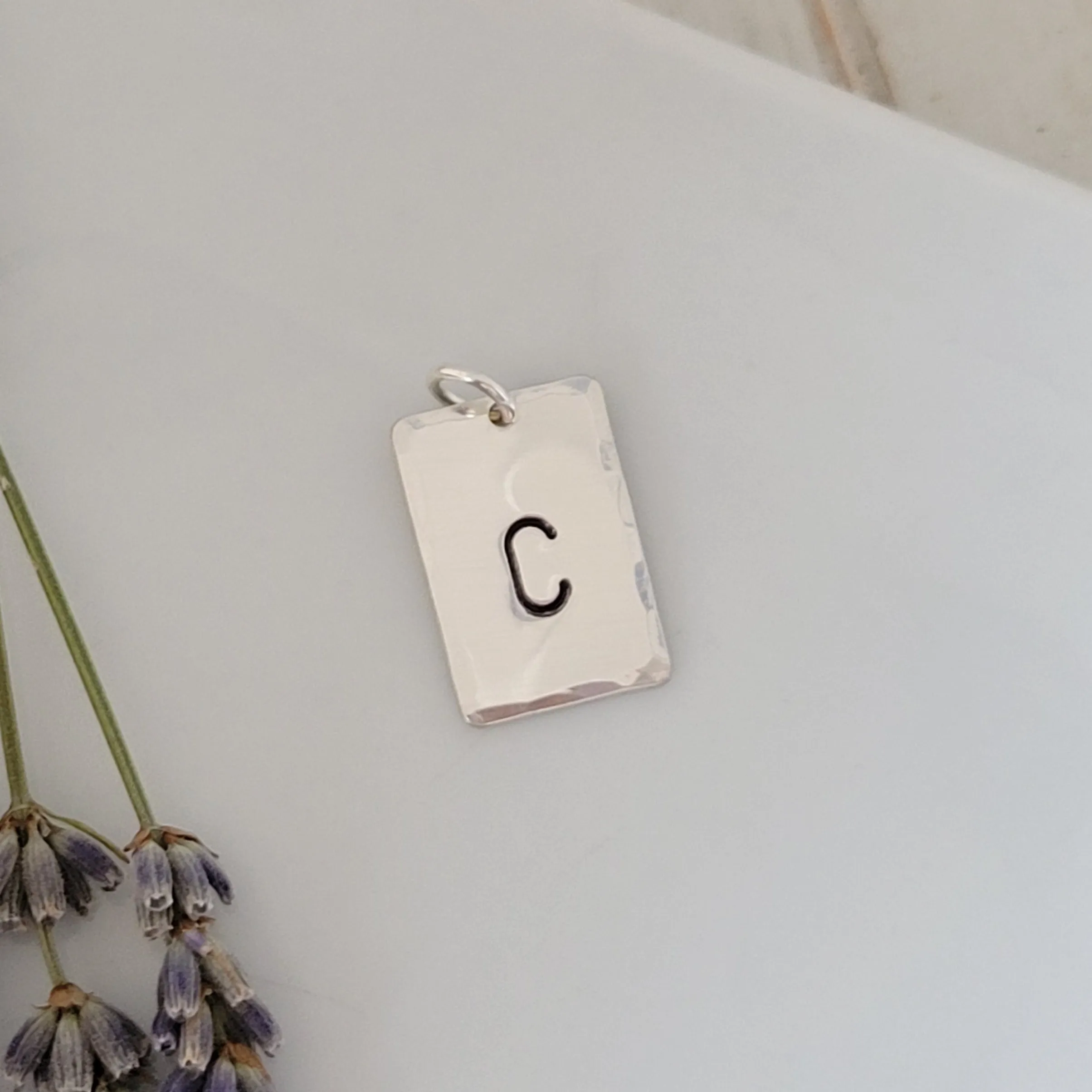 Add On Charm Only - Square or Rectangle - Sterling, Gold or Rose Gold