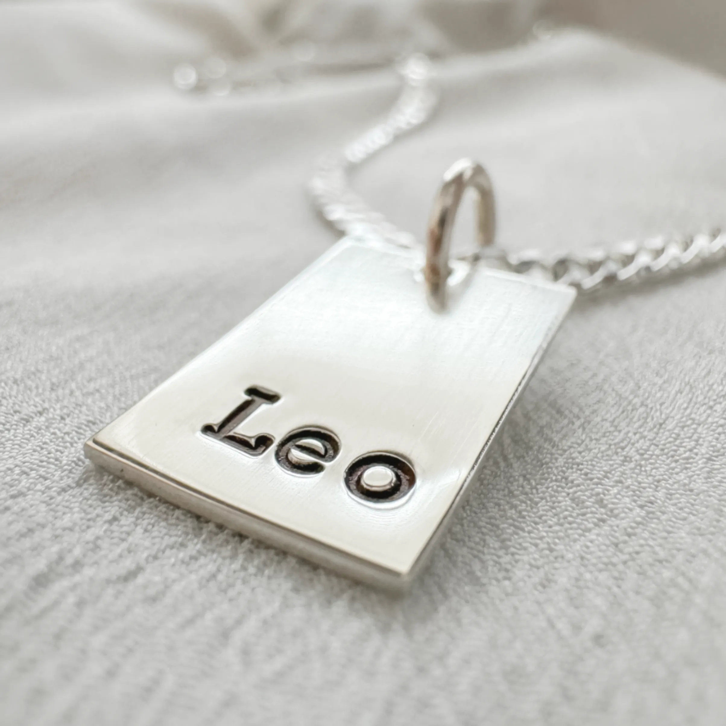 Add On Charm Only - Square or Rectangle - Sterling, Gold or Rose Gold