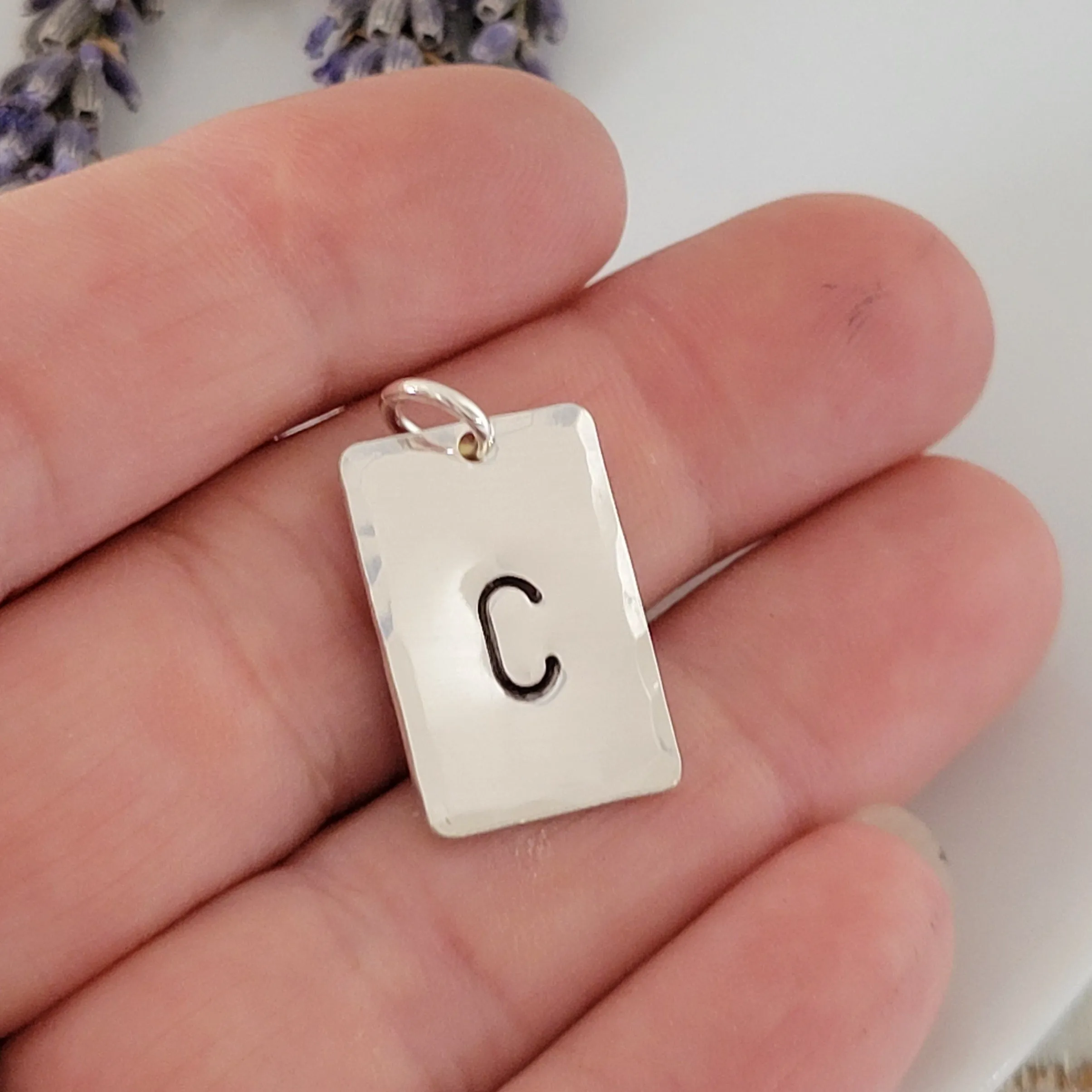 Add On Charm Only - Square or Rectangle - Sterling, Gold or Rose Gold