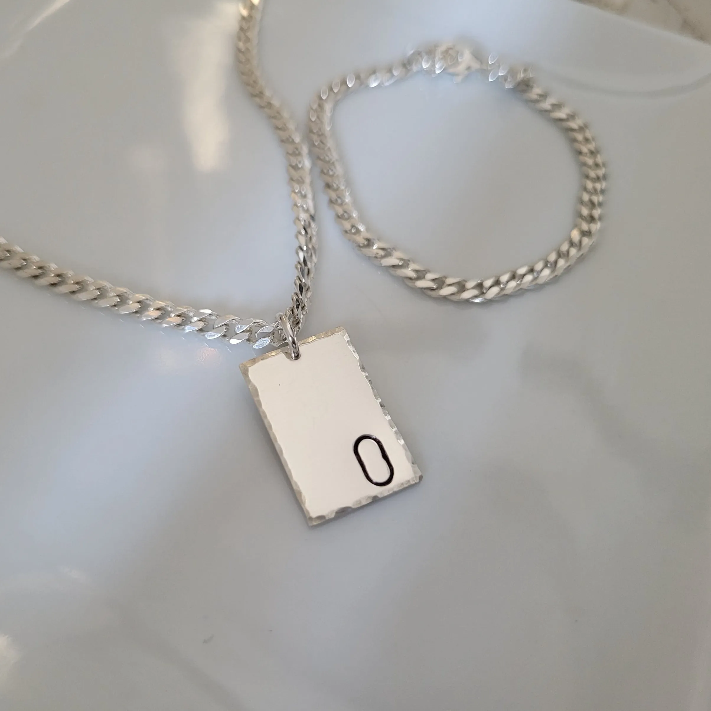 Add On Charm Only - Square or Rectangle - Sterling, Gold or Rose Gold