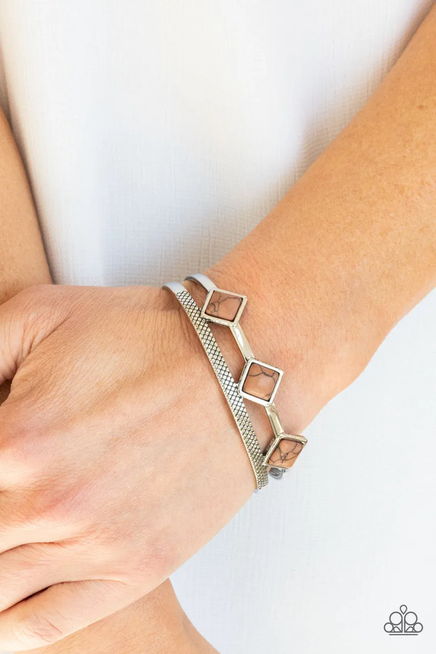 Adobe Ascension Brown Paparazzi Bracelet