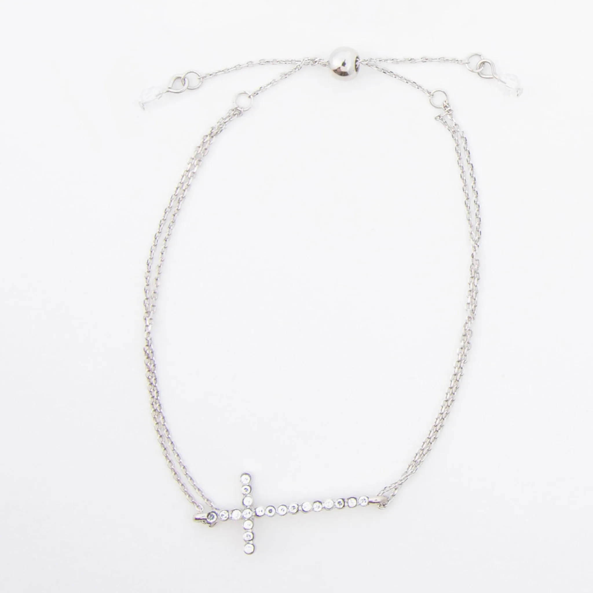 Alcea Linked Chain Cross Bracelet
