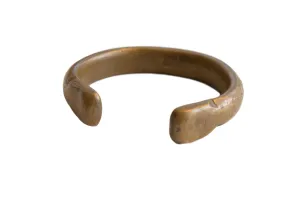 Antique African Bronze Snake Cuff Bracelet