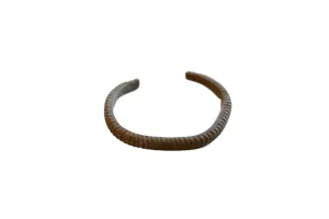 Antique African Bronze Striped Cuff Bracelet