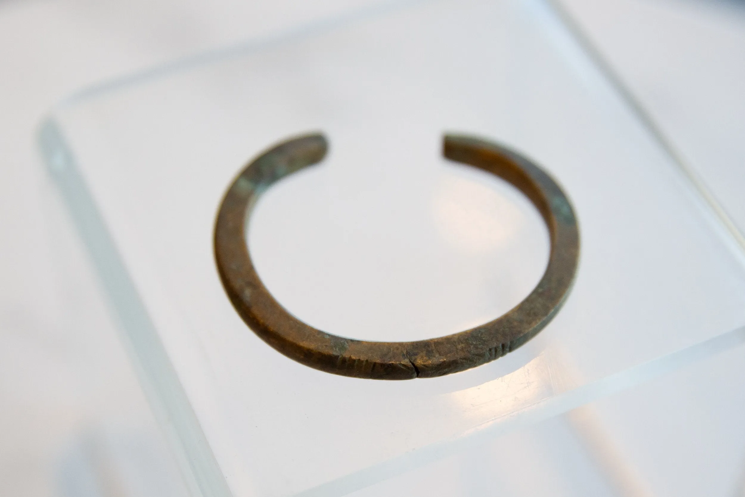 Antique African Child's Bronze Simplistic Cuff Bracelet
