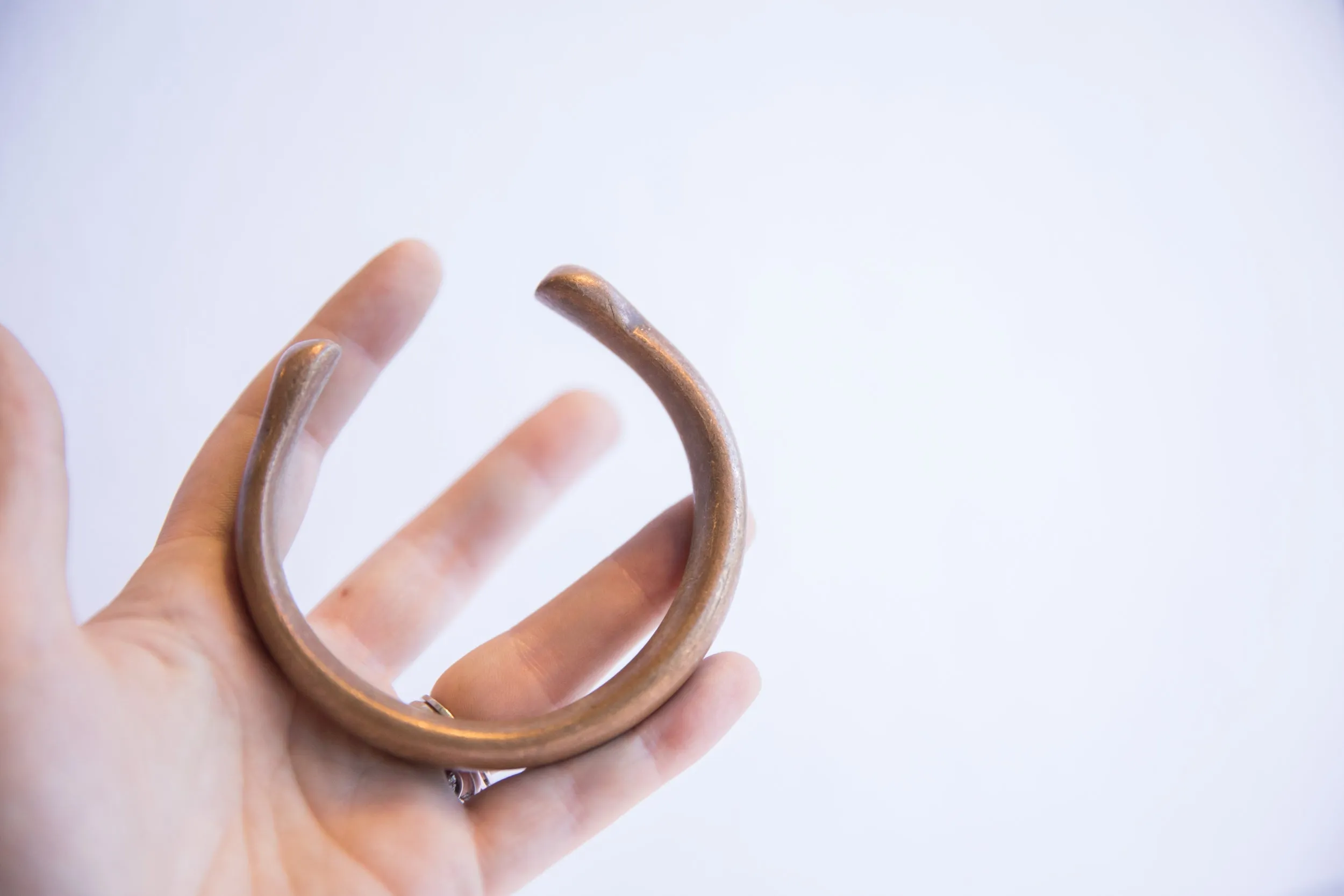 Antique African Copper Snake Cuff Bracelet