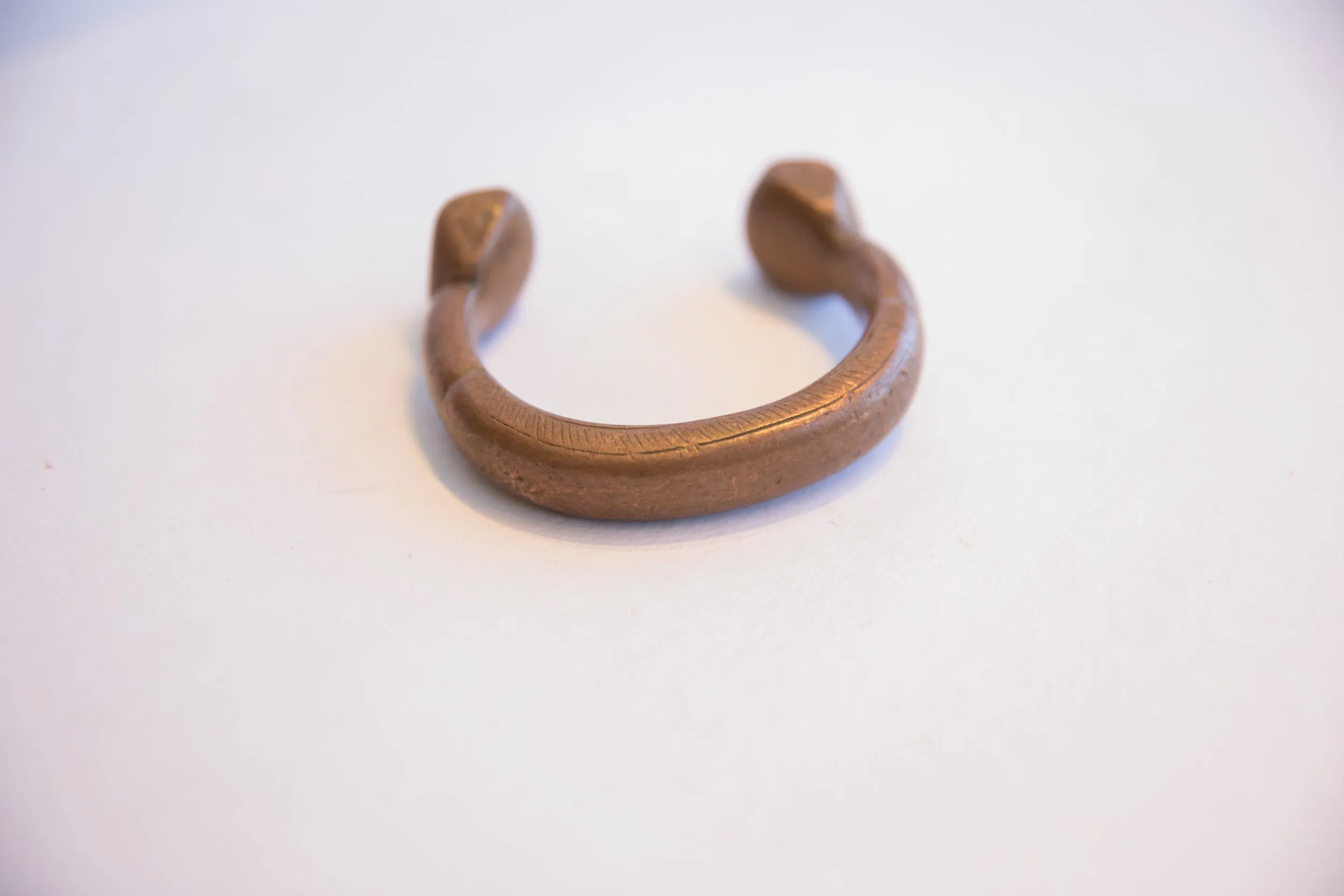 Antique African Copper Snake Cuff Bracelet