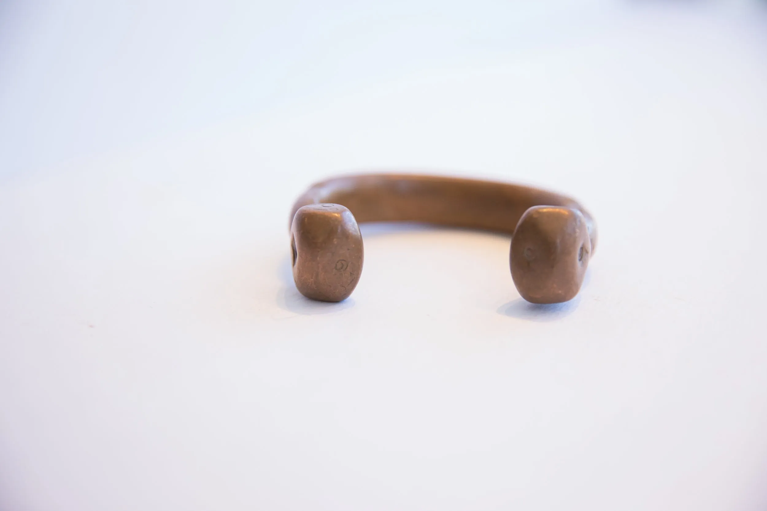 Antique African Copper Snake Cuff Bracelet