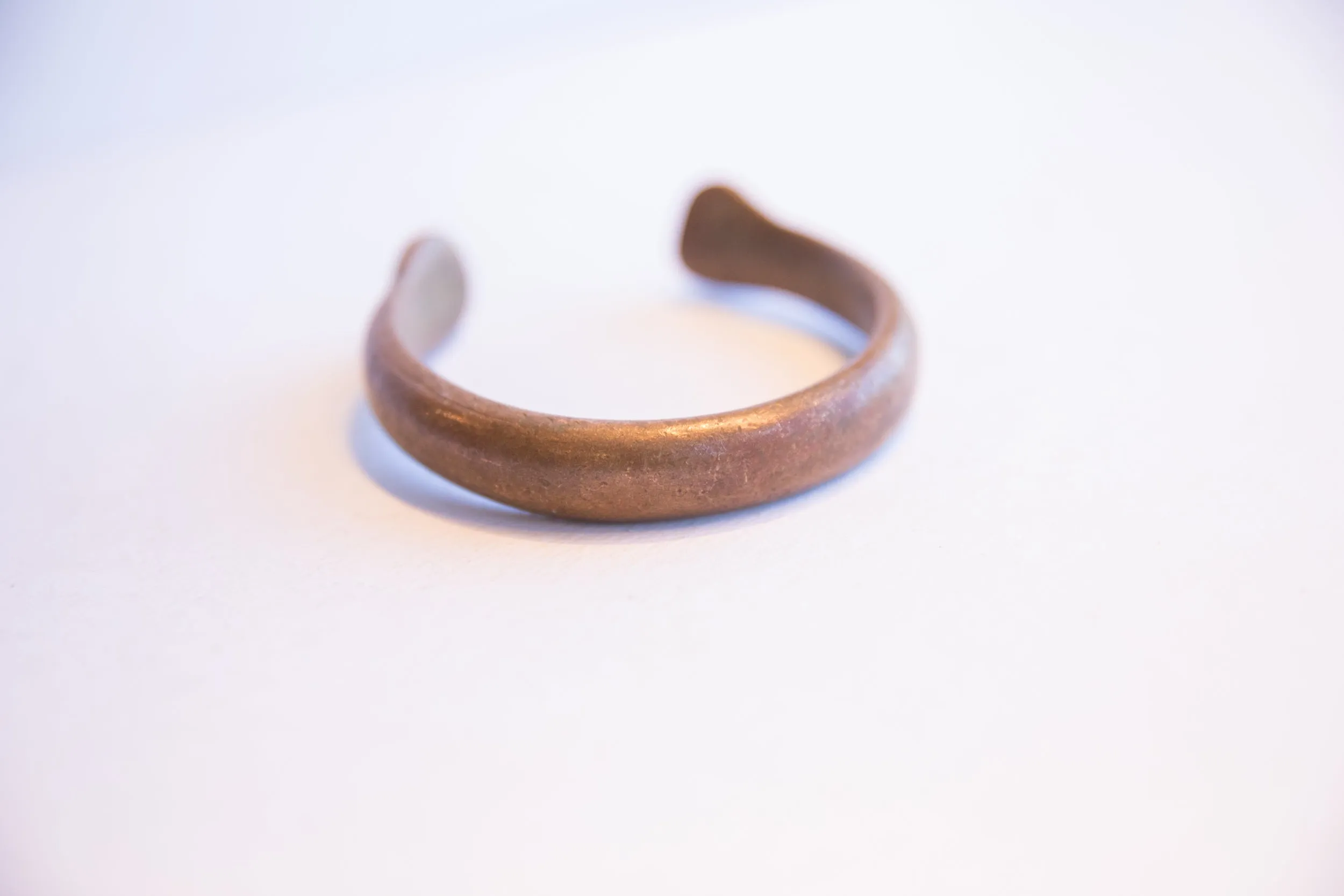 Antique African Copper Snake Cuff Bracelet