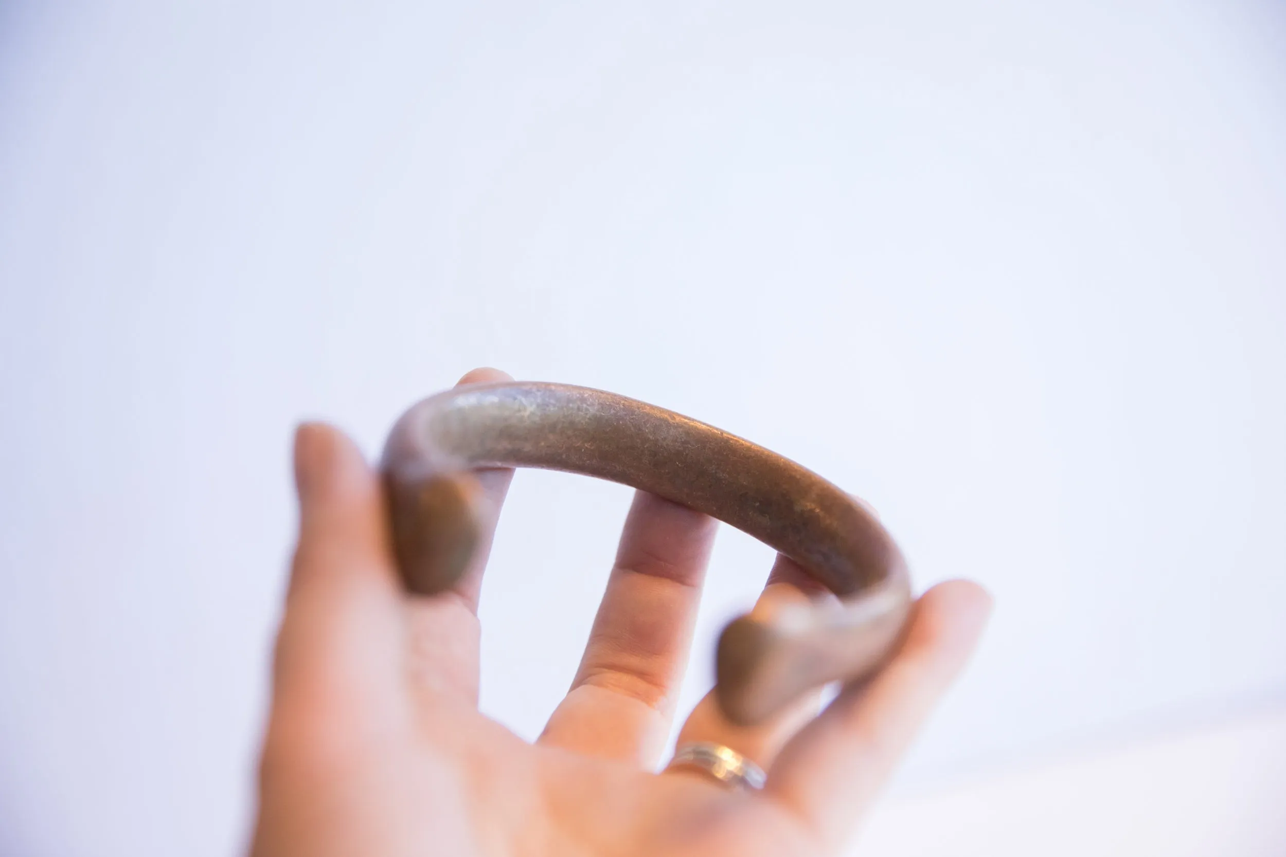 Antique African Copper Snake Cuff Bracelet