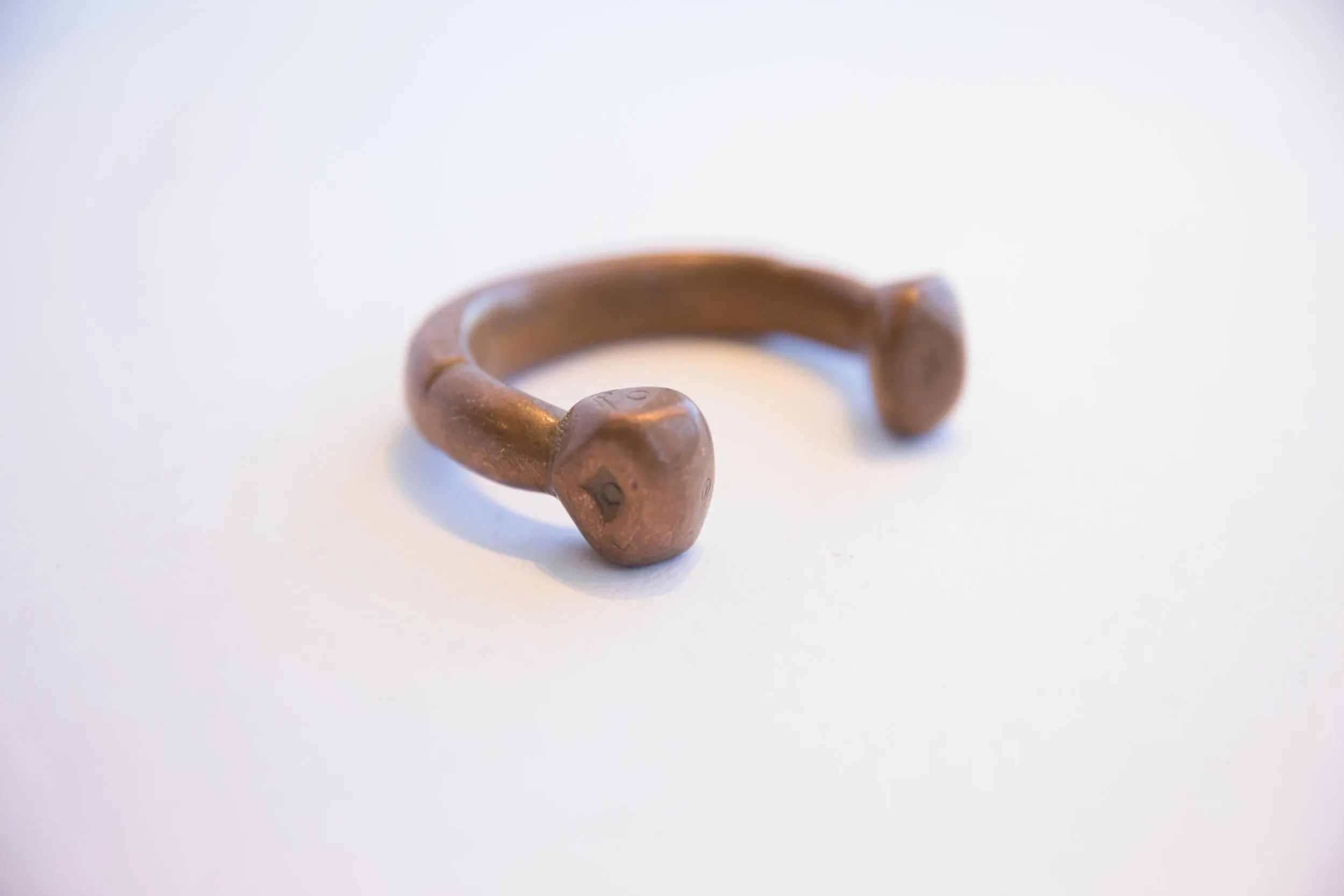 Antique African Copper Snake Cuff Bracelet