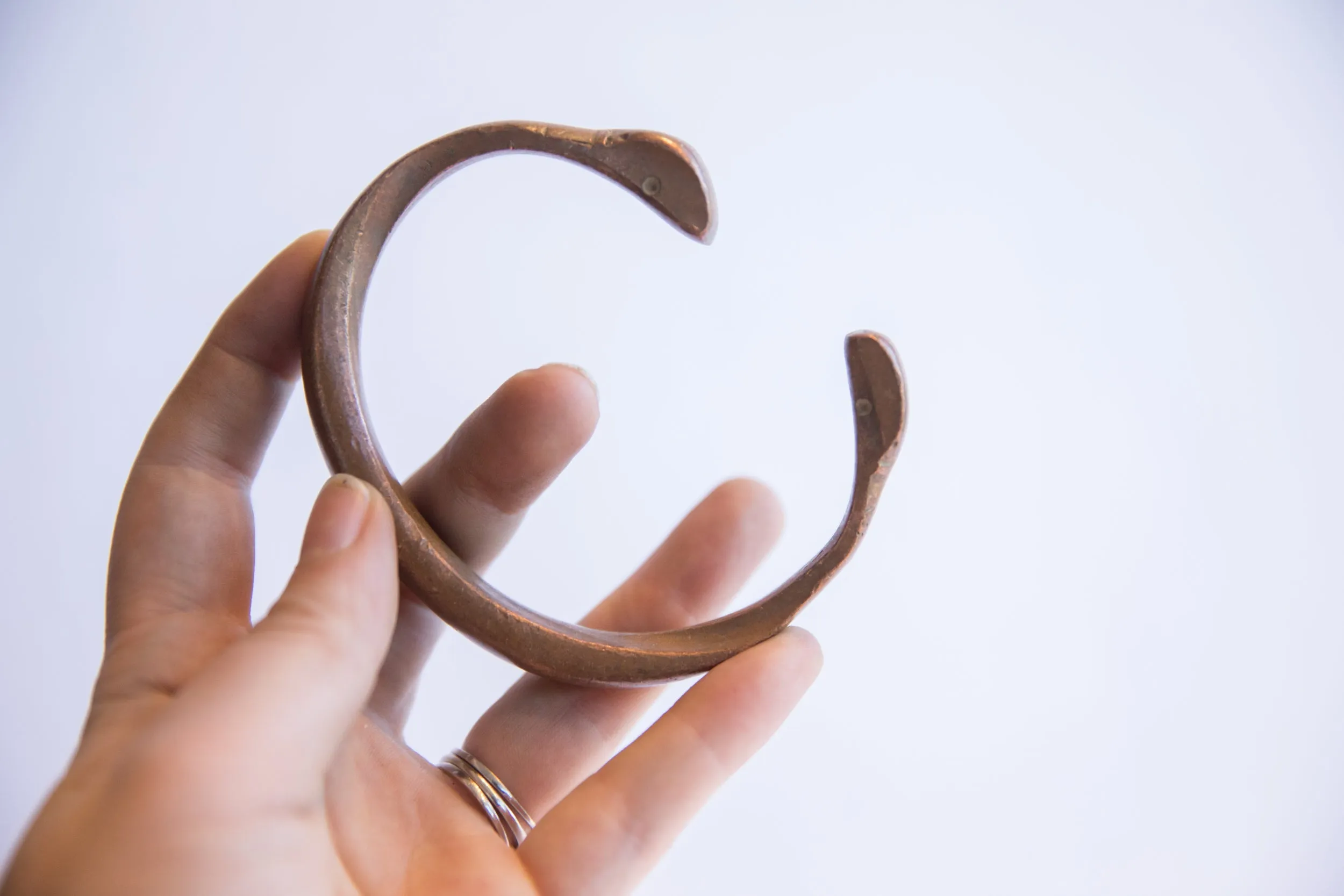 Antique African Snake Cuff Bracelet