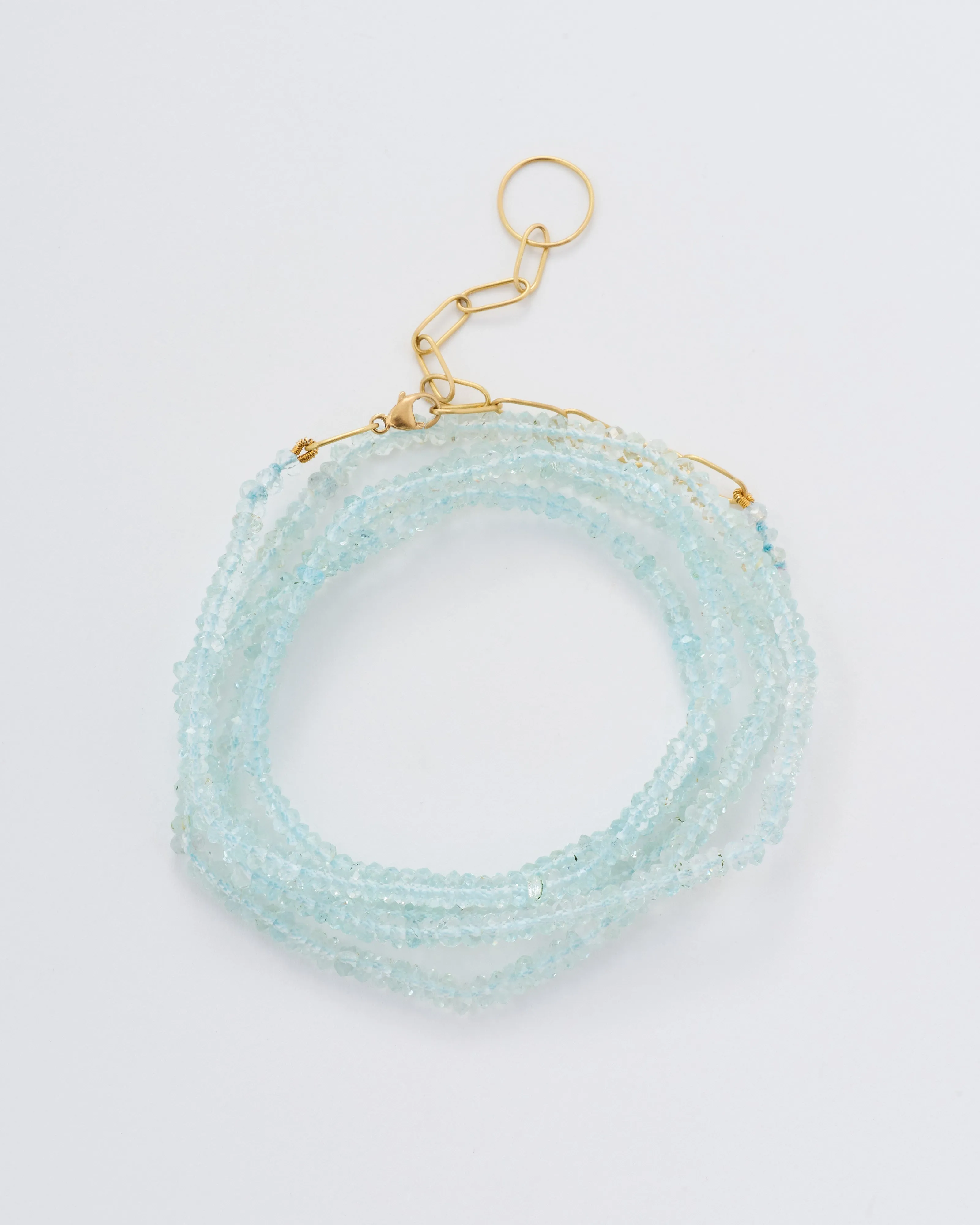 aquamarine wrap bracelet