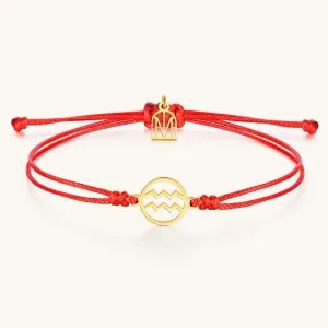 Aquarius Zodiac Thread Bracelet