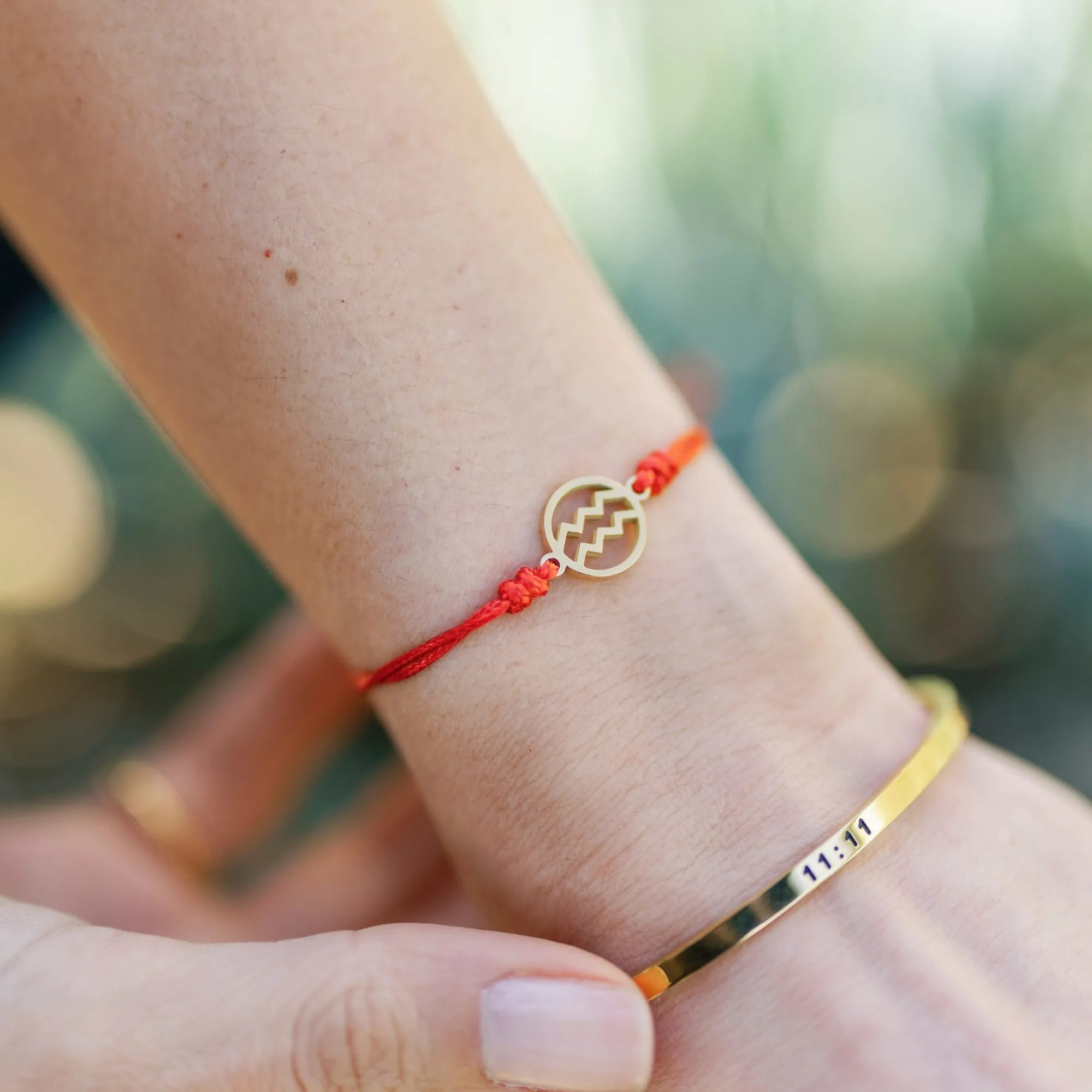 Aquarius Zodiac Thread Bracelet