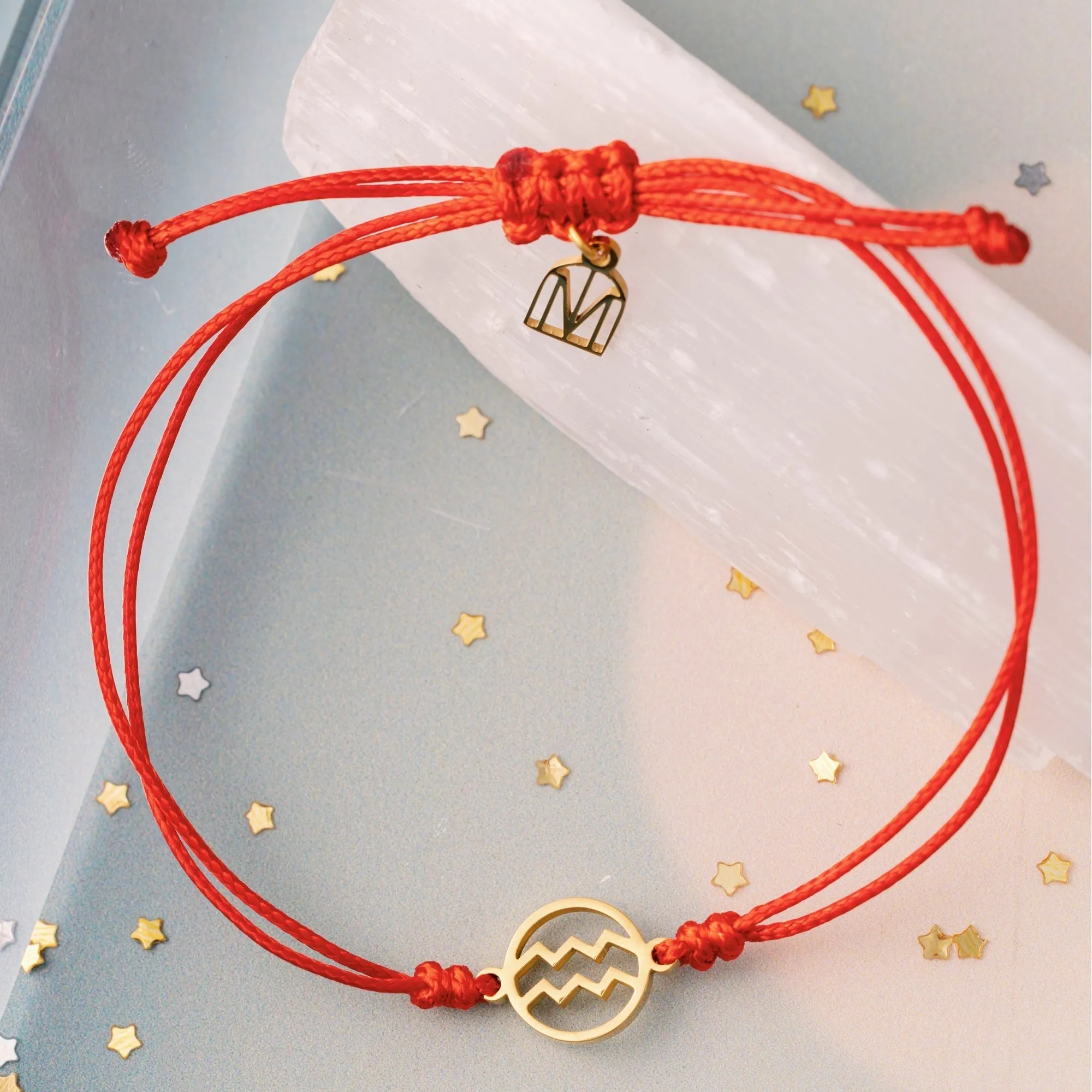 Aquarius Zodiac Thread Bracelet