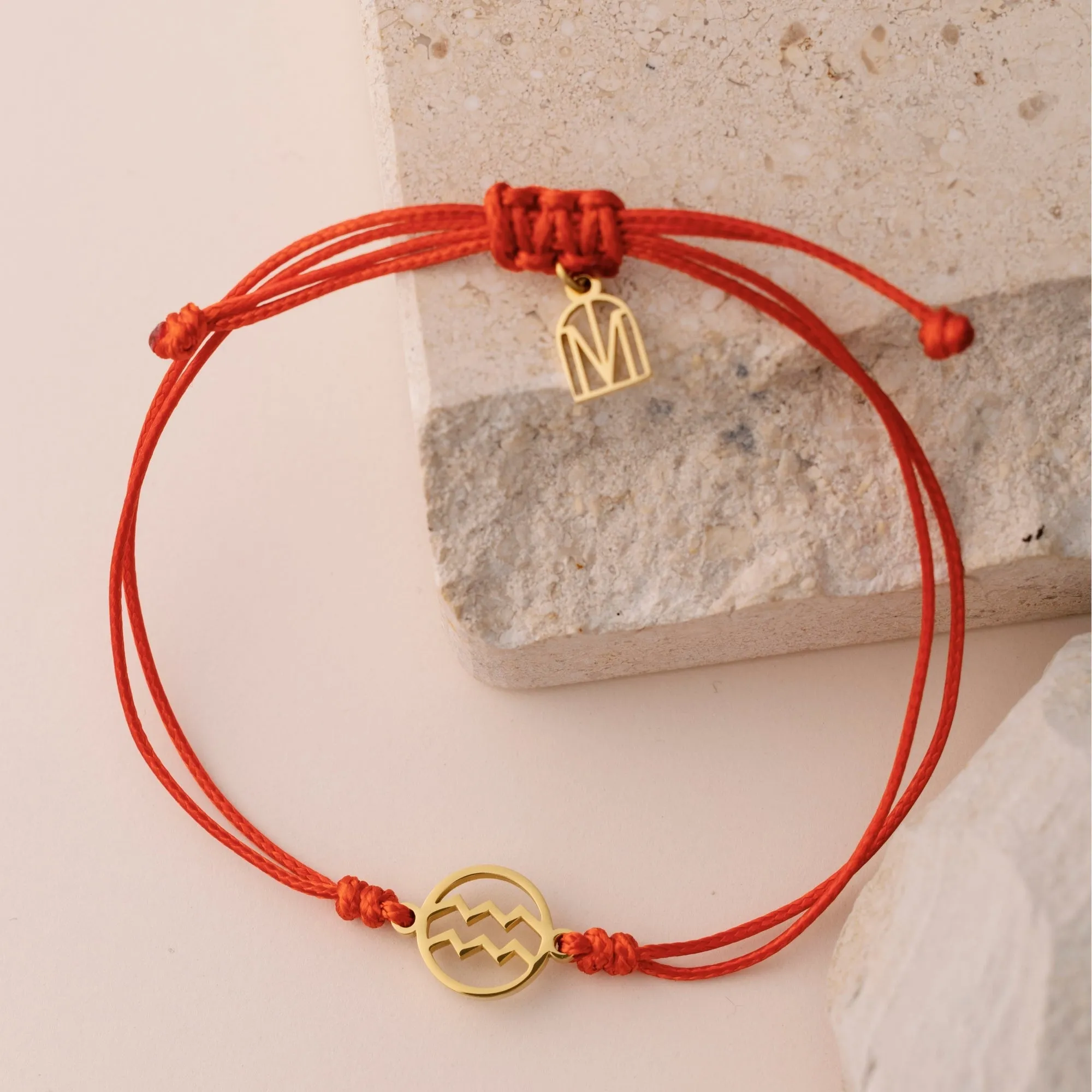 Aquarius Zodiac Thread Bracelet