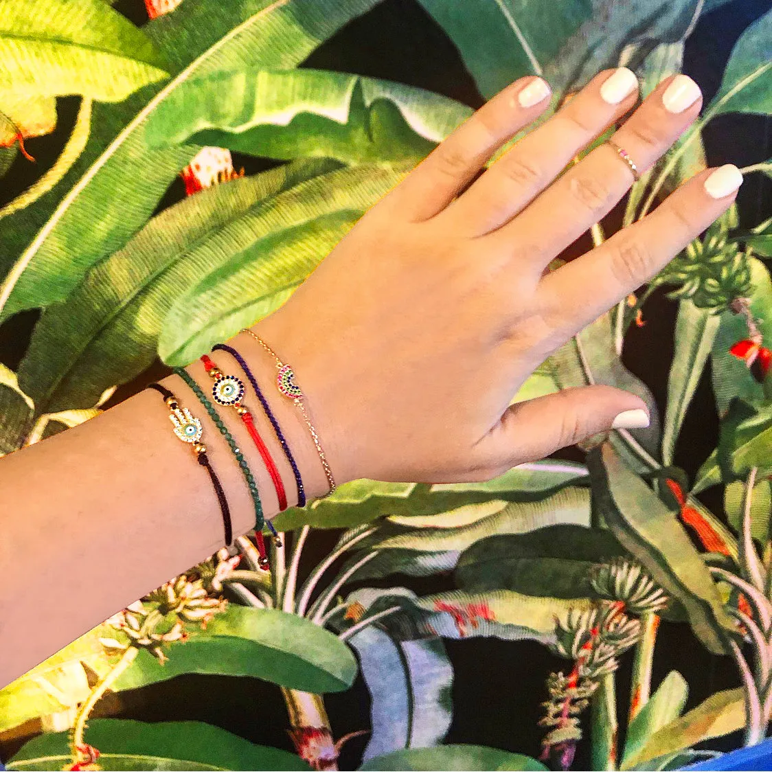 Atelier All Day Evil Eye Red String Bracelet